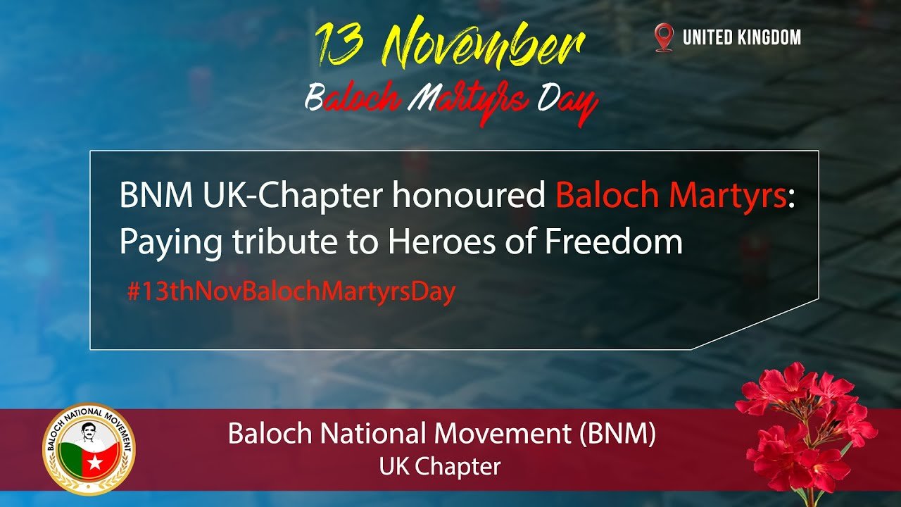 Manzoor Baloch, President of BNM UK - Baloch Martyrs' Day 2024 | BNM UK Program